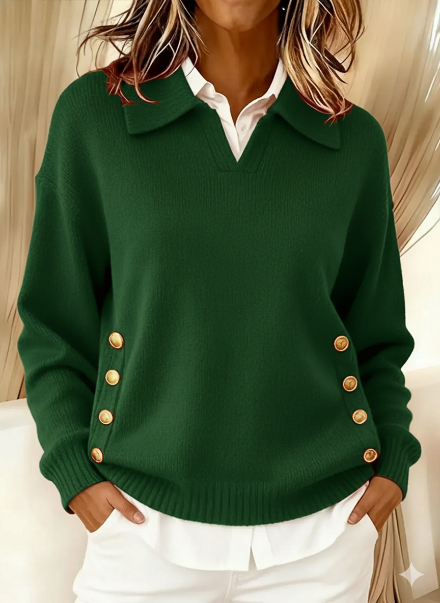 Aglaé | Pull à col polo et boutons