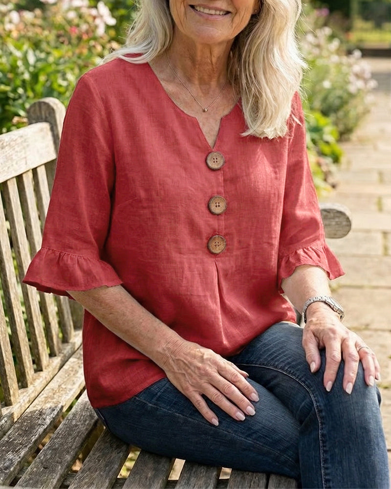 Lucille | Blouse boutonnée à volants