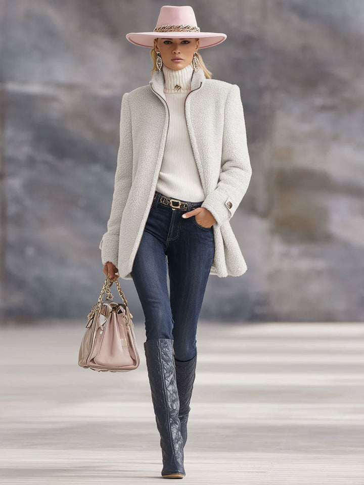 Sidonie | Veste polaire rose vintage zippée
