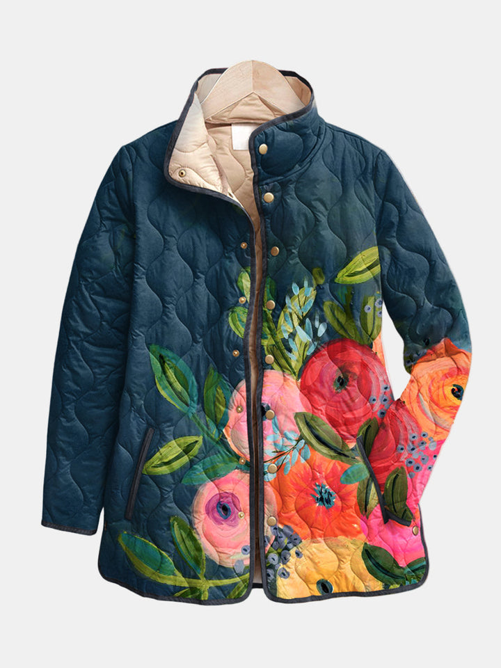Marie-Lise veste matelassée fleurie 1