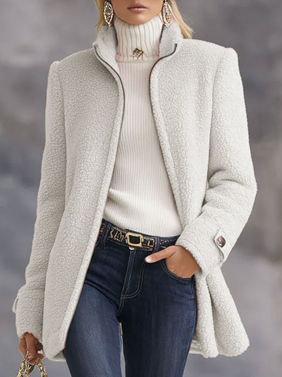 Sidonie | Veste polaire rose vintage zippée