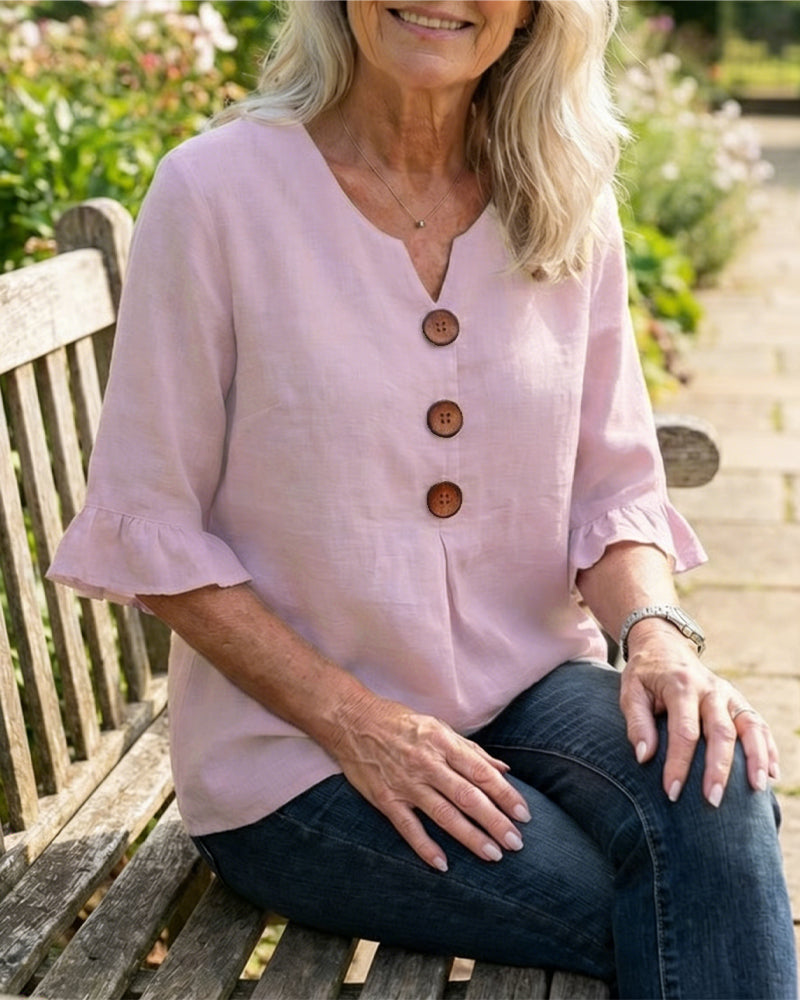 Lucille | Blouse boutonnée à volants