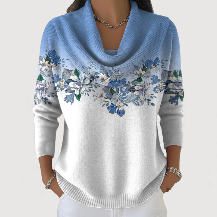 Anouk | Pull floral à col roulé