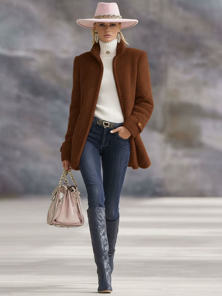 Sidonie | Veste polaire rose vintage zippée