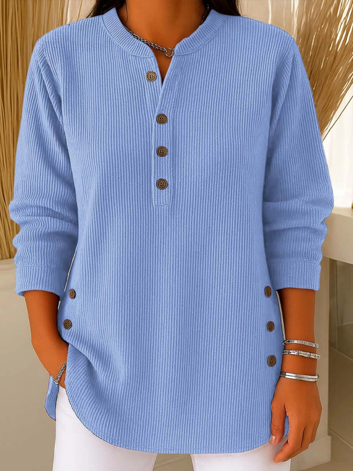 Nicolette | Tunique Henley boutonnée
