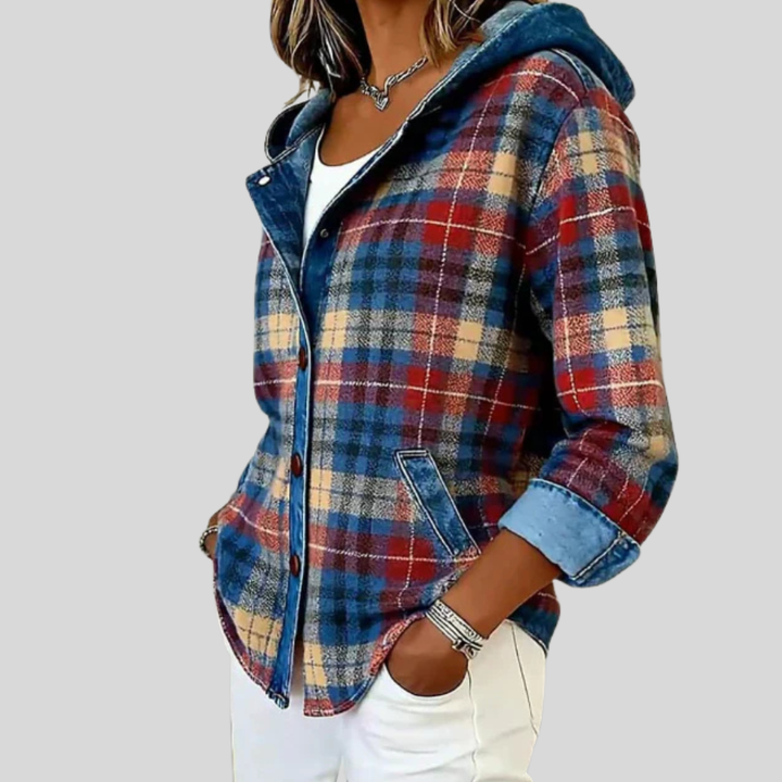 Désirée | Veste à capuche à carreaux