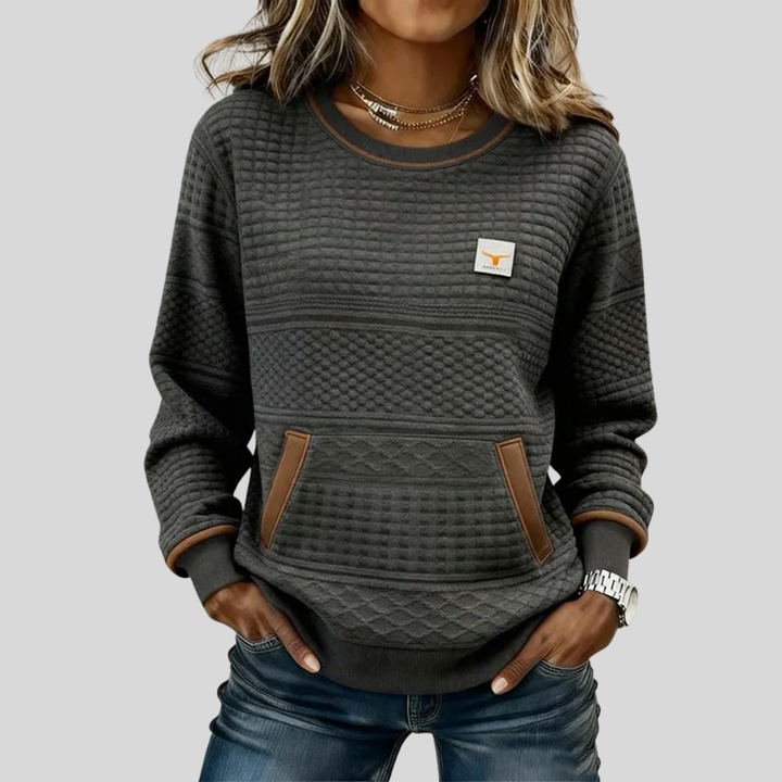 Solange | Sweat matelassé col rond