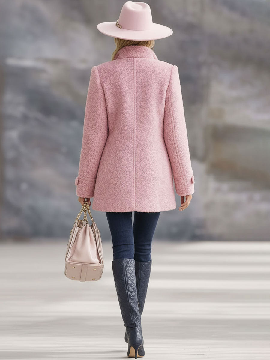 Sidonie | Veste polaire rose vintage zippée
