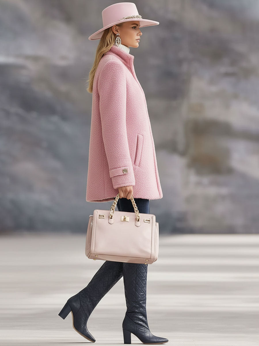 Sidonie | Veste polaire rose vintage zippée