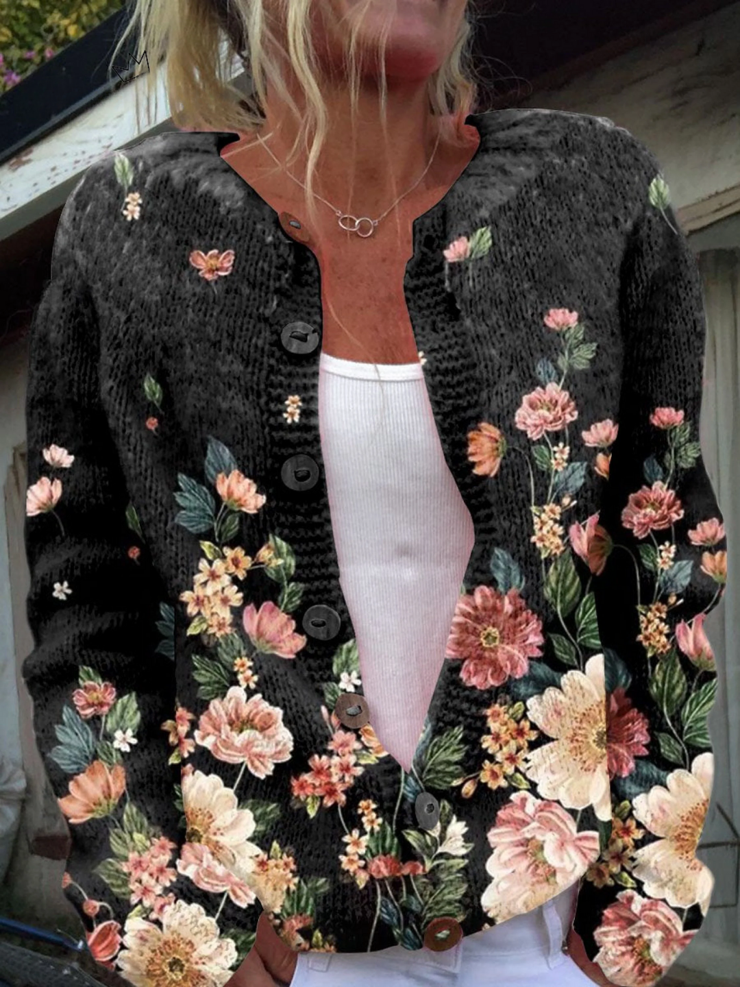 Rose-Marie | Cardigan fleuri vintage