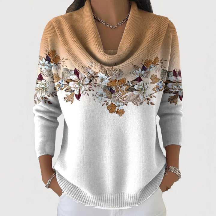 Anouk | Pull floral à col roulé