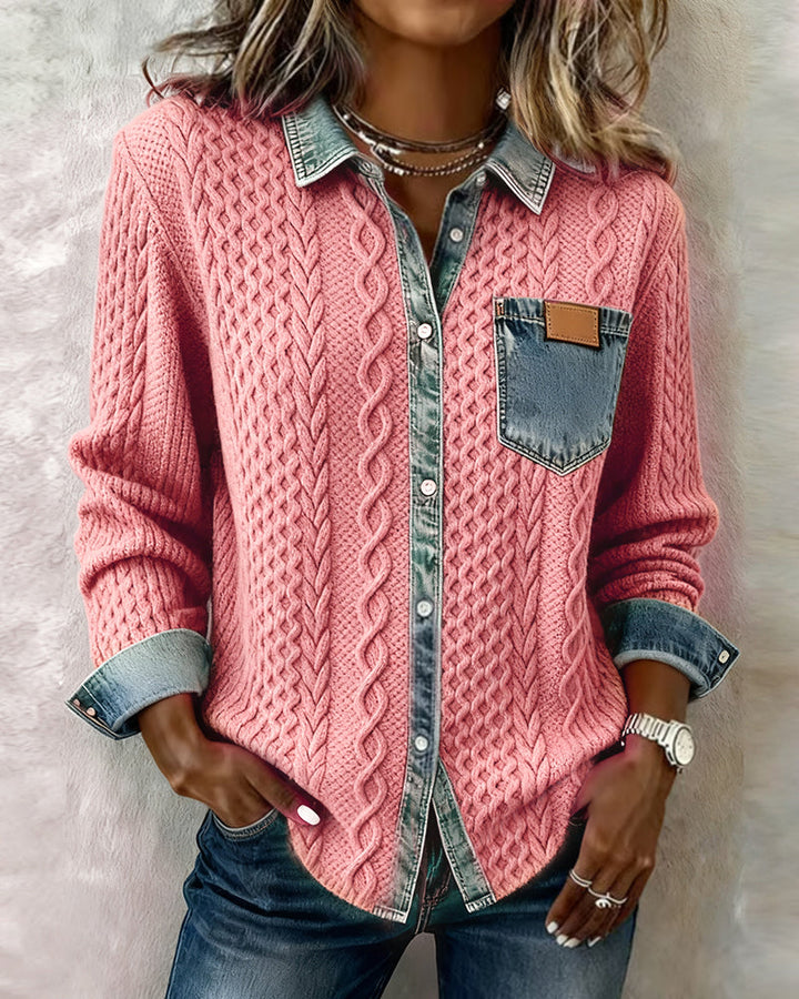 Claire | Chemise en maille torsadée