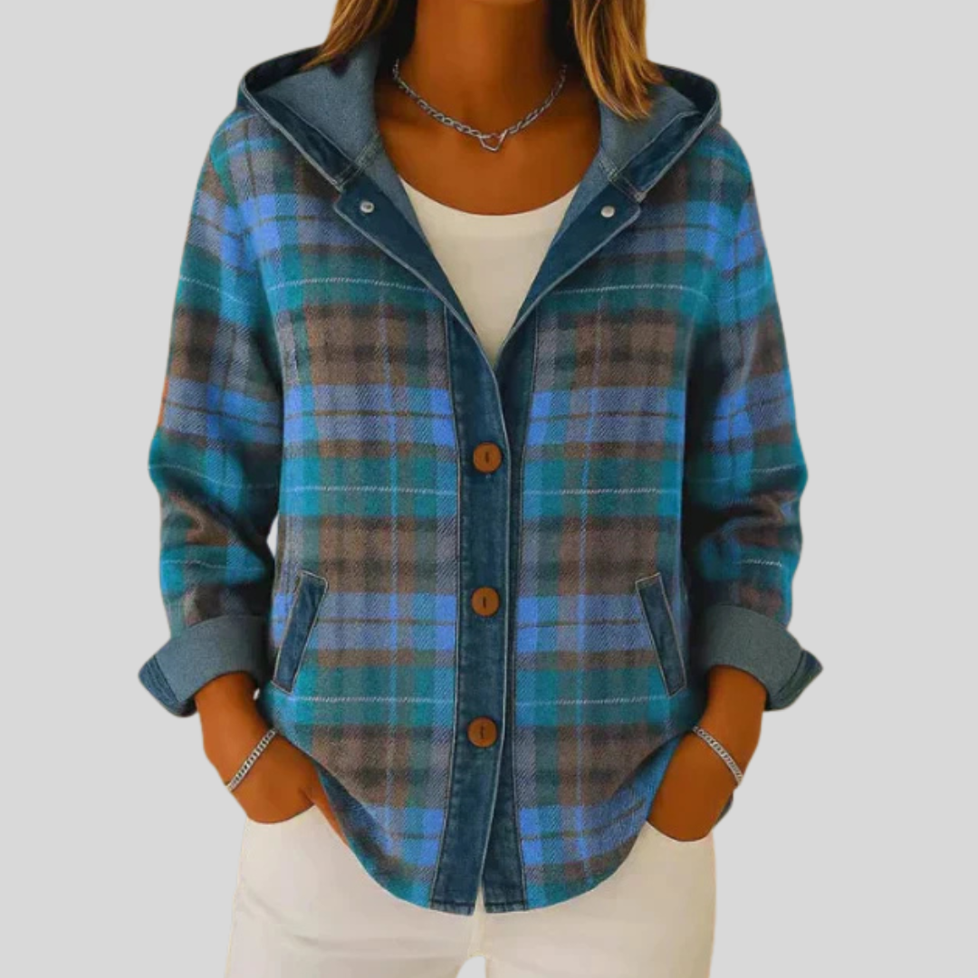 Désirée | Veste à capuche à carreaux