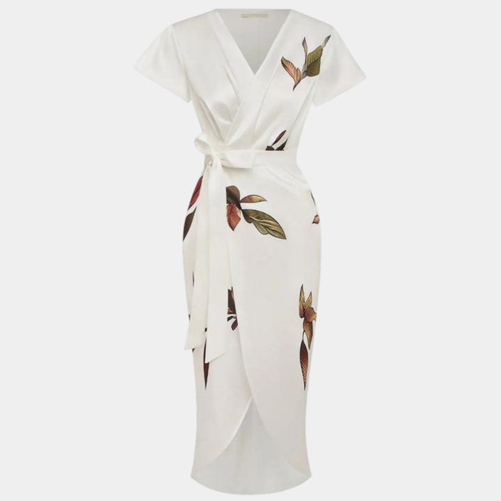 Coralie | Robe portefeuille élégante avec imprimé floral