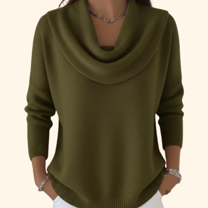 Muguette | Pull à col drapé