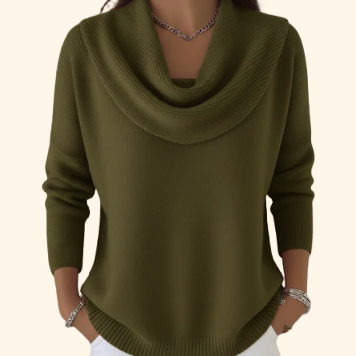 Muguette | Pull à col drapé