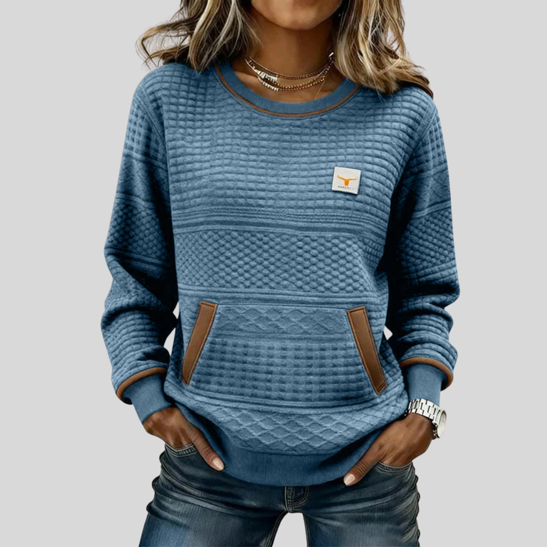 Solange | Sweat matelassé col rond
