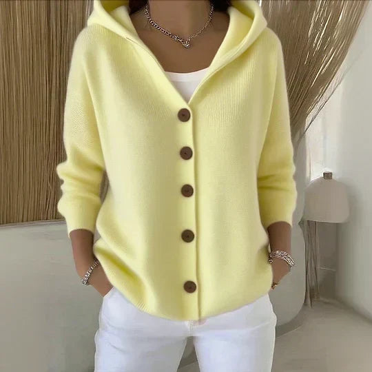 Éloïse | Veste en maille à capuche