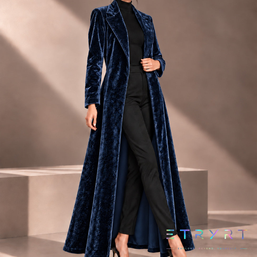 Bérénice | Manteau long en velours ouvert