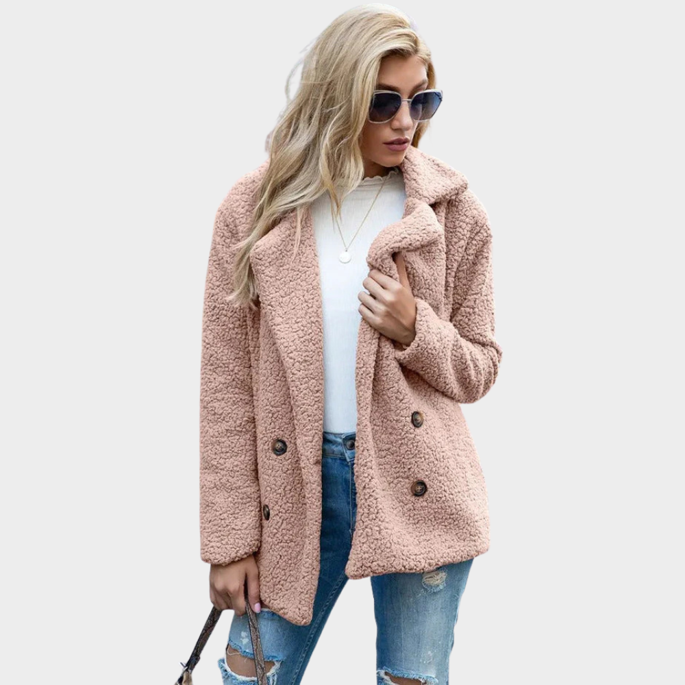 Tatiana | Manteau teddy à col