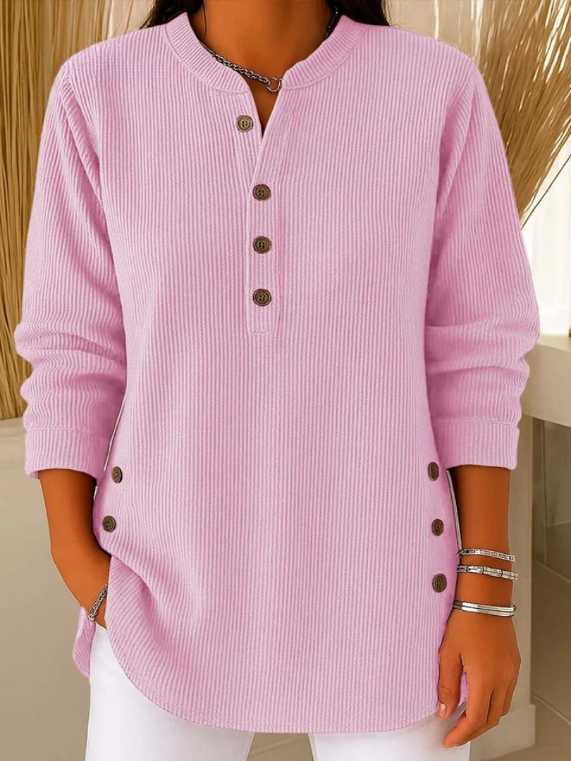Nicolette | Tunique Henley boutonnée