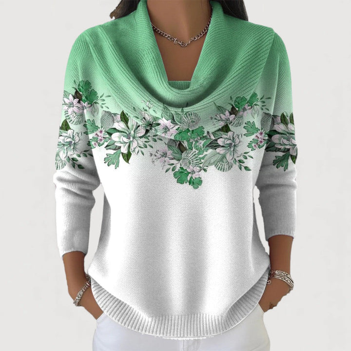 Anouk | Pull floral à col roulé