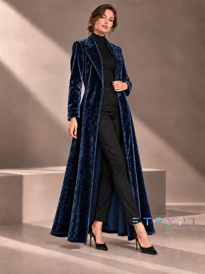 Bérénice | Manteau long en velours ouvert