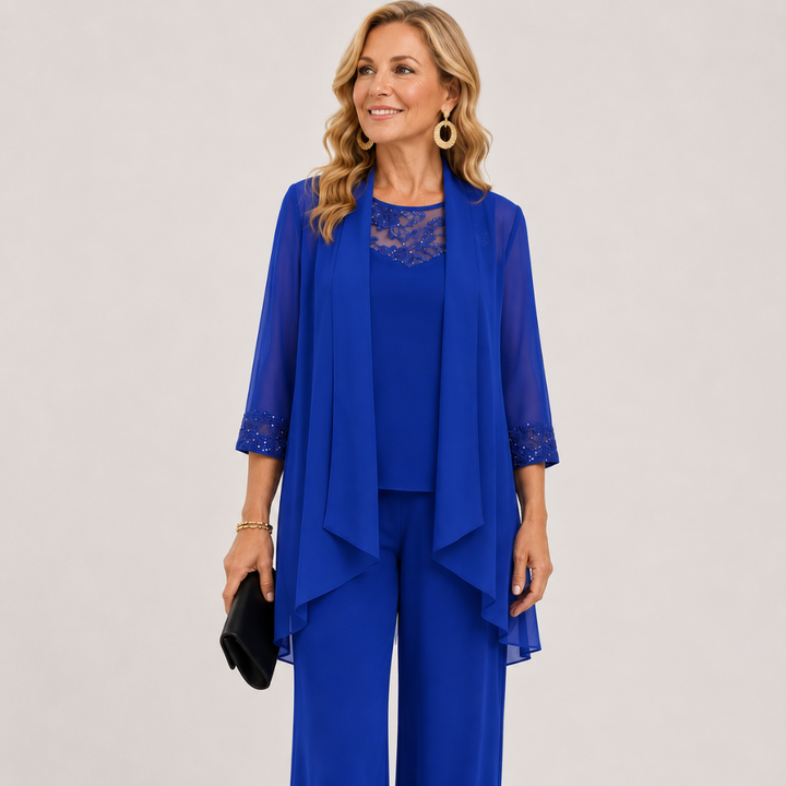 Carole | Ensemble Veste Fluide et Pantalon Large