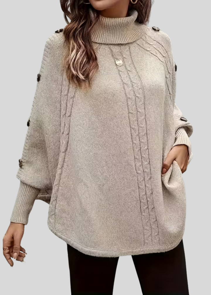 Hope | Pull en maille torsadée à col montant