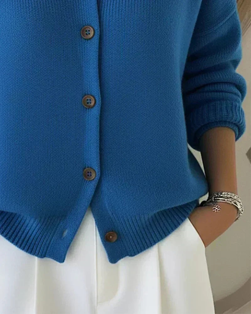 Lorette | Veste en maille à col chemise