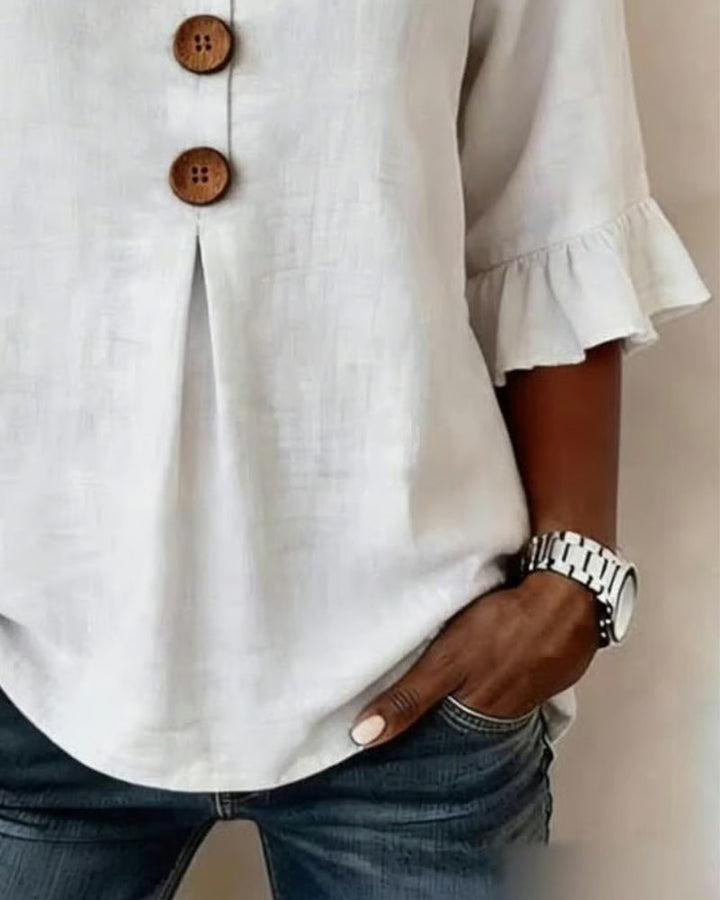 Lucille | Blouse boutonnée à volants
