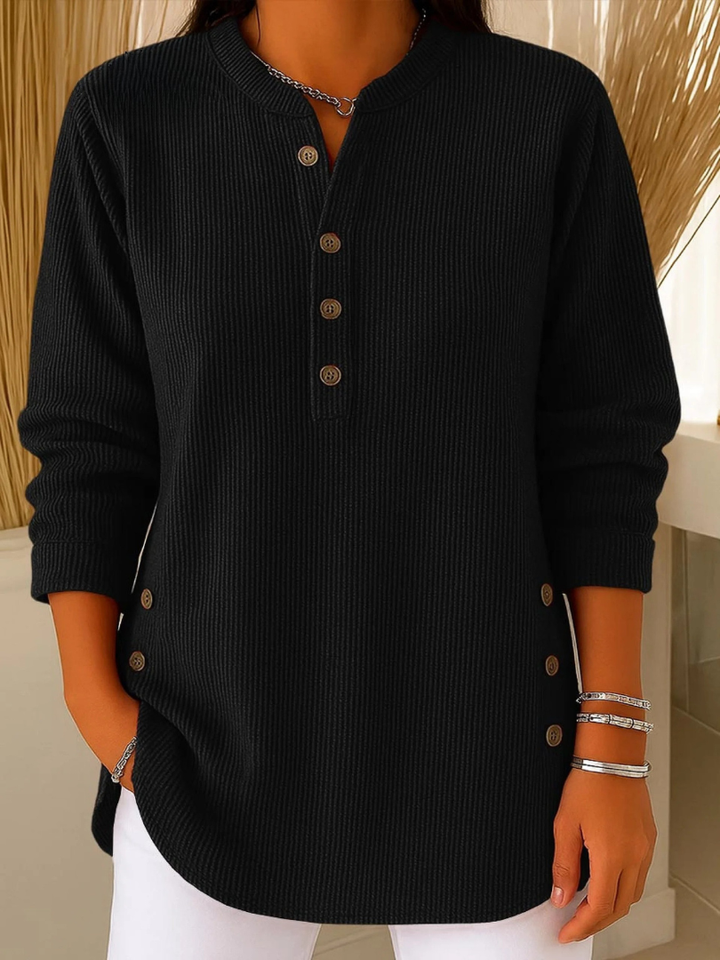Nicolette | Tunique Henley boutonnée