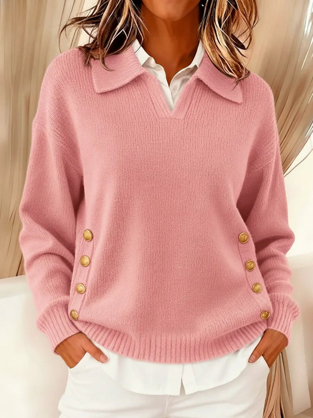 Aglaé | Pull à col polo et boutons