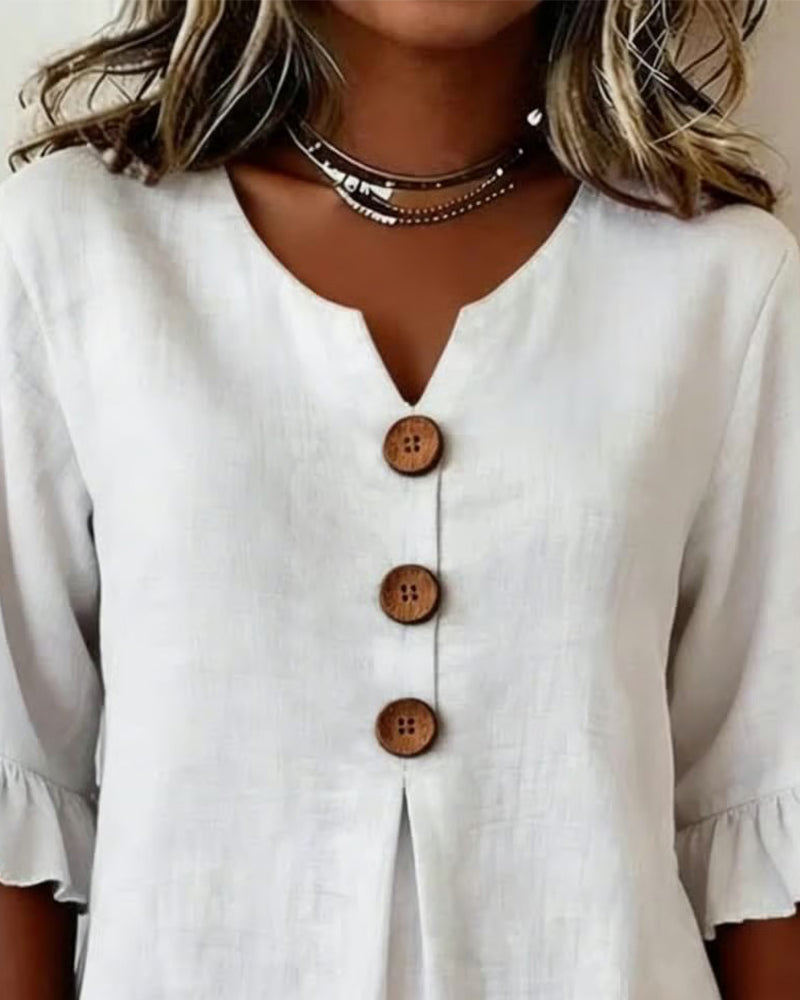 Lucille | Blouse boutonnée à volants
