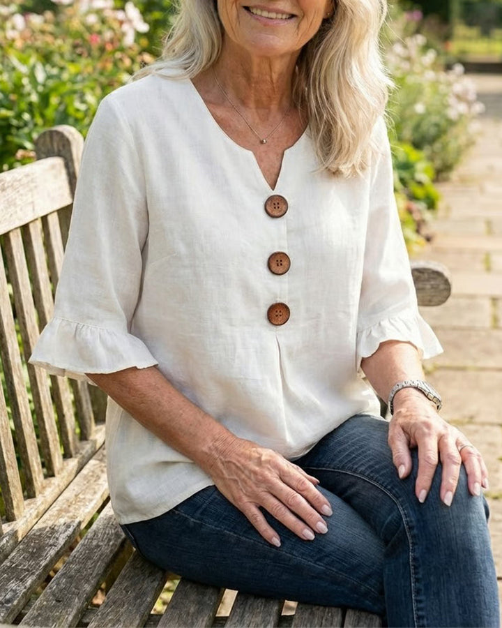 Lucille | Blouse boutonnée à volants