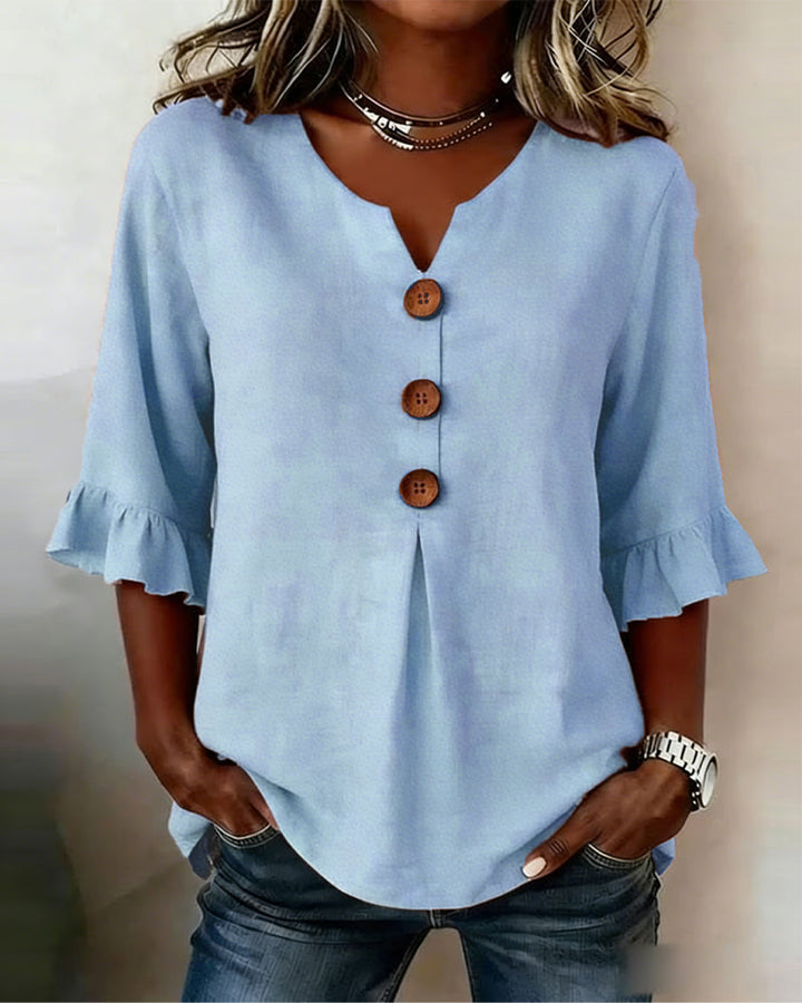 Lucille | Blouse boutonnée à volants