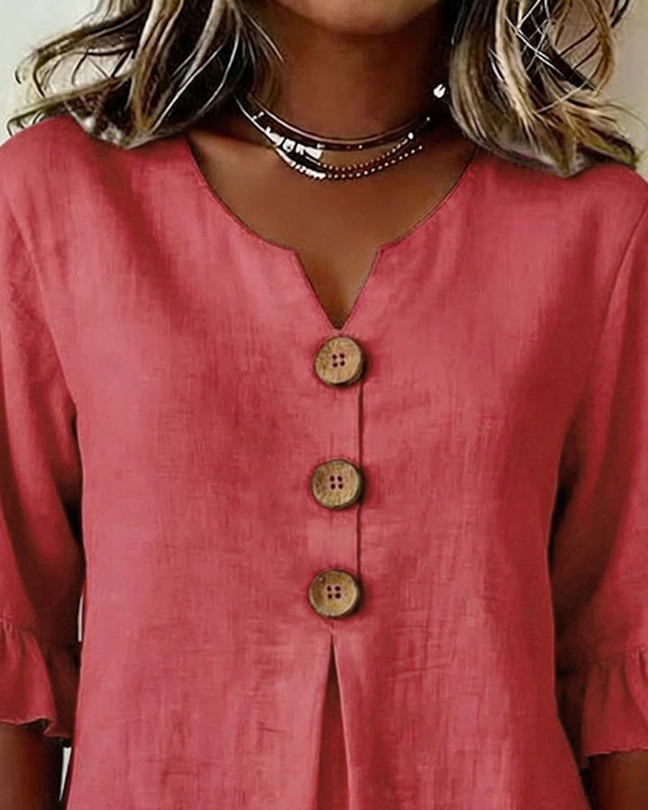 Lucille | Blouse boutonnée à volants