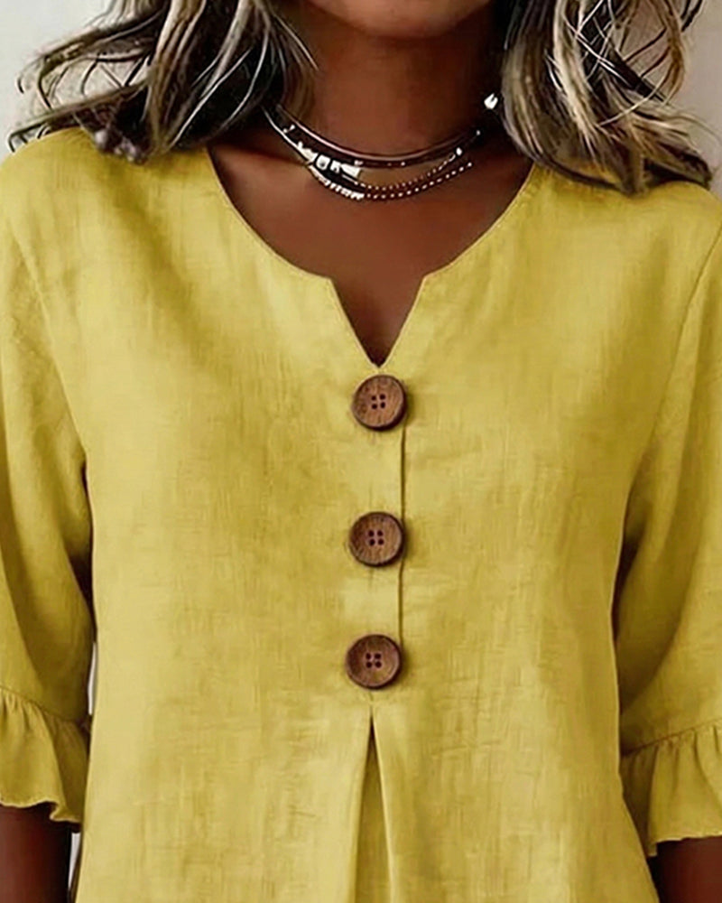 Lucille | Blouse boutonnée à volants
