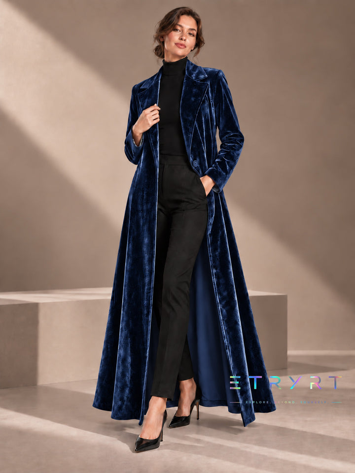 Beatrice | Manteau long ouvert en velours