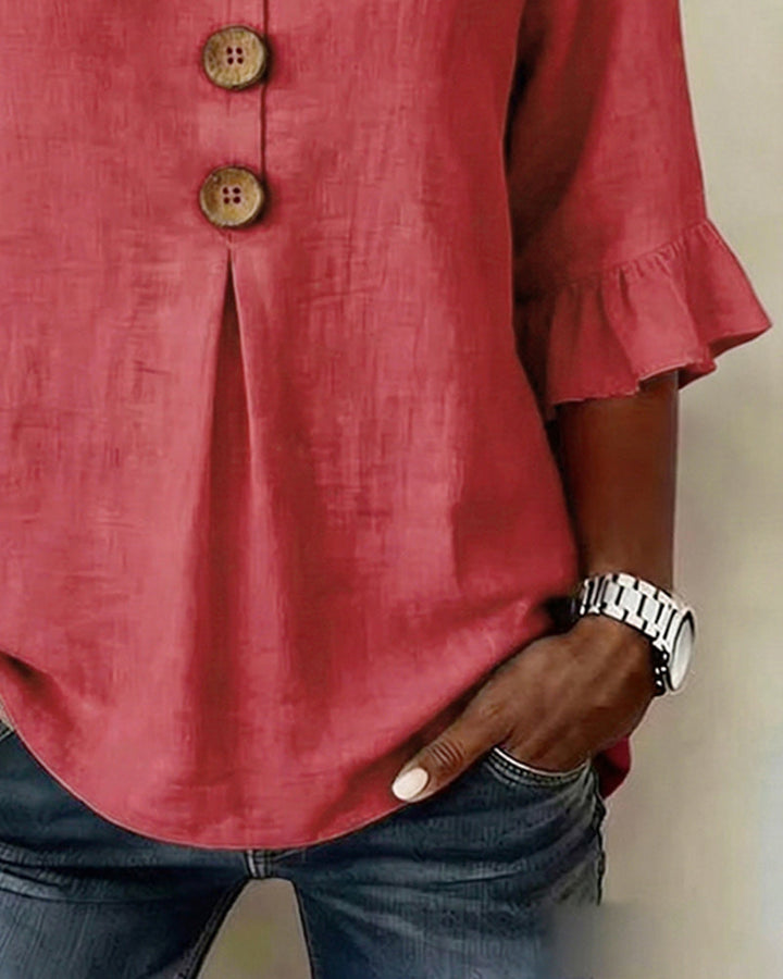 Lucille | Blouse boutonnée à volants