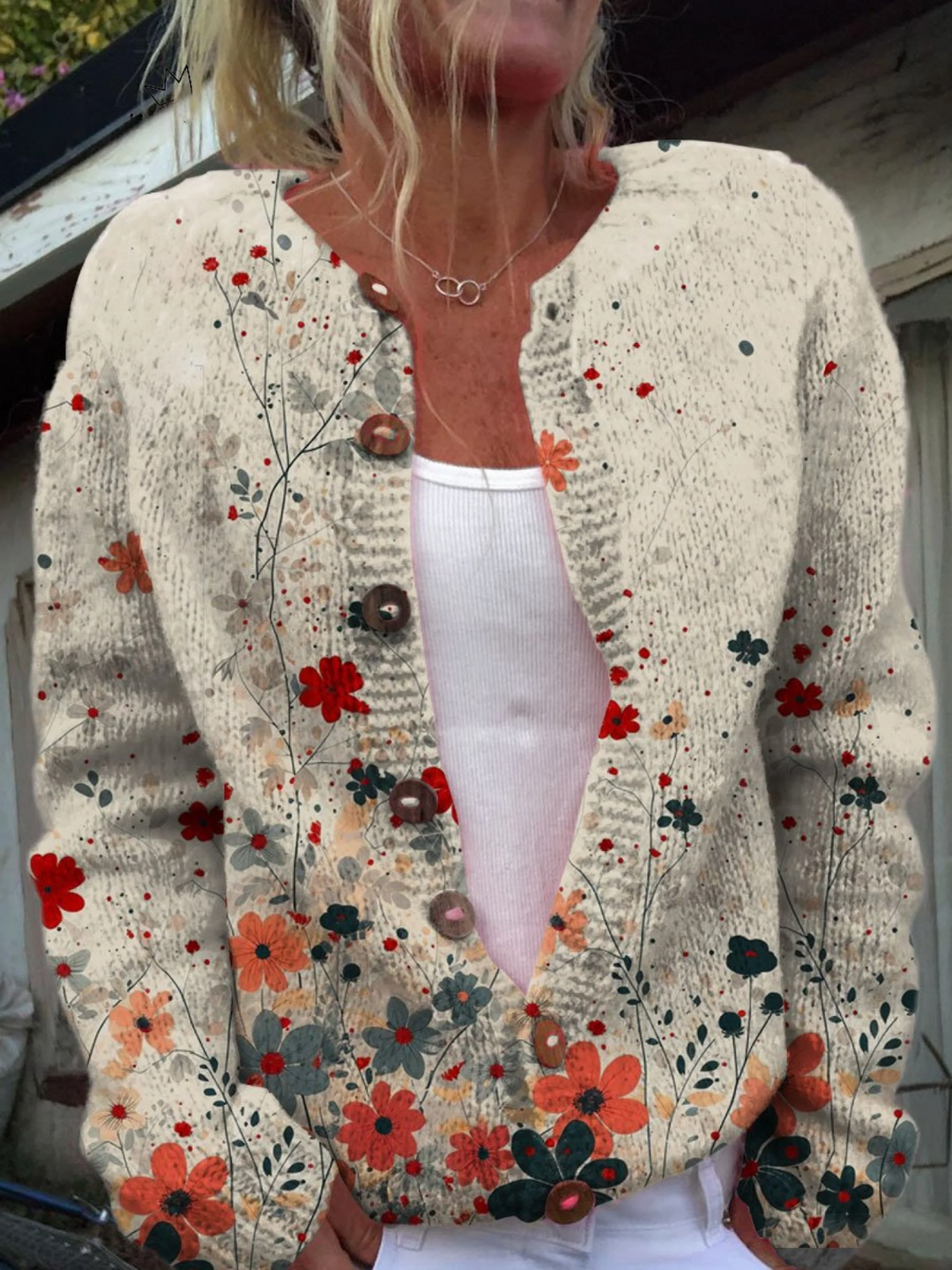 Mariette | Cardigan fleuri vintage