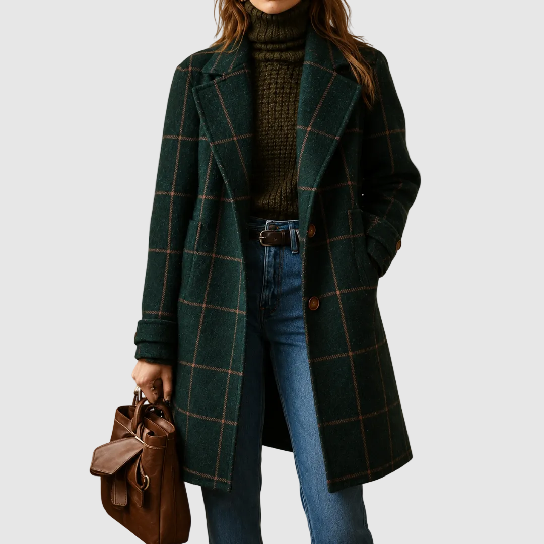 Quitterie | Manteau classique à carreaux