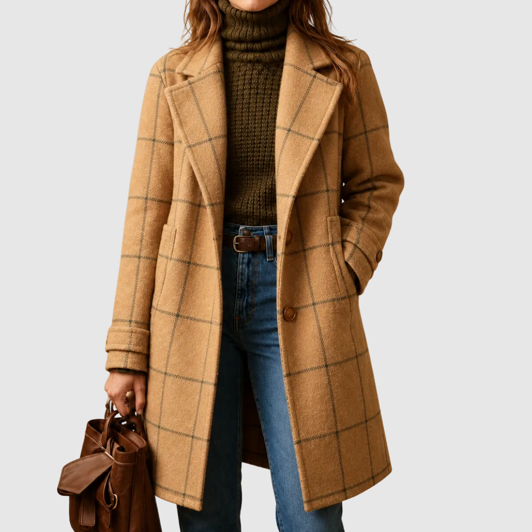 Quitterie | Manteau classique à carreaux