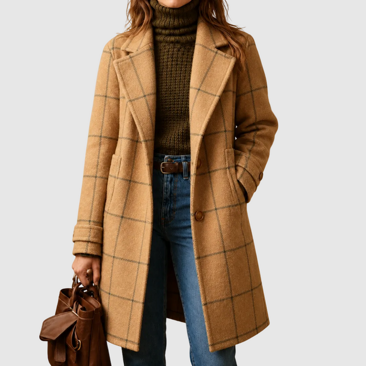 Quitterie | Manteau classique à carreaux