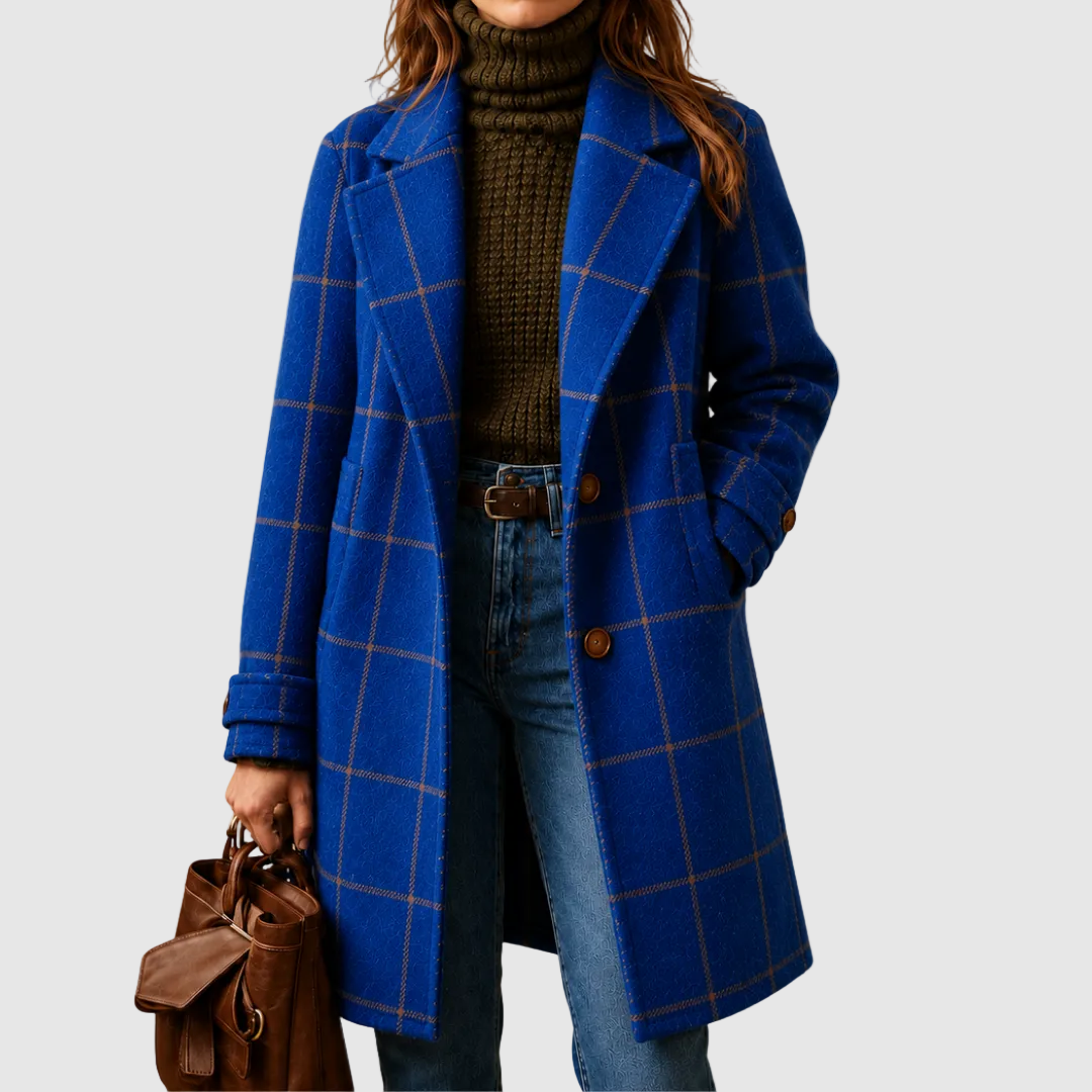 Quitterie | Manteau classique à carreaux