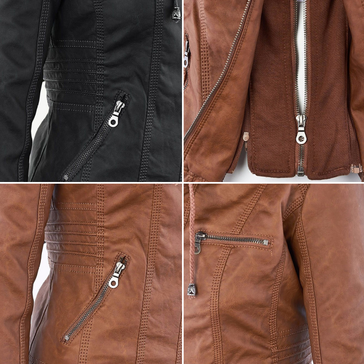 Maylis | Veste motarde à capuche