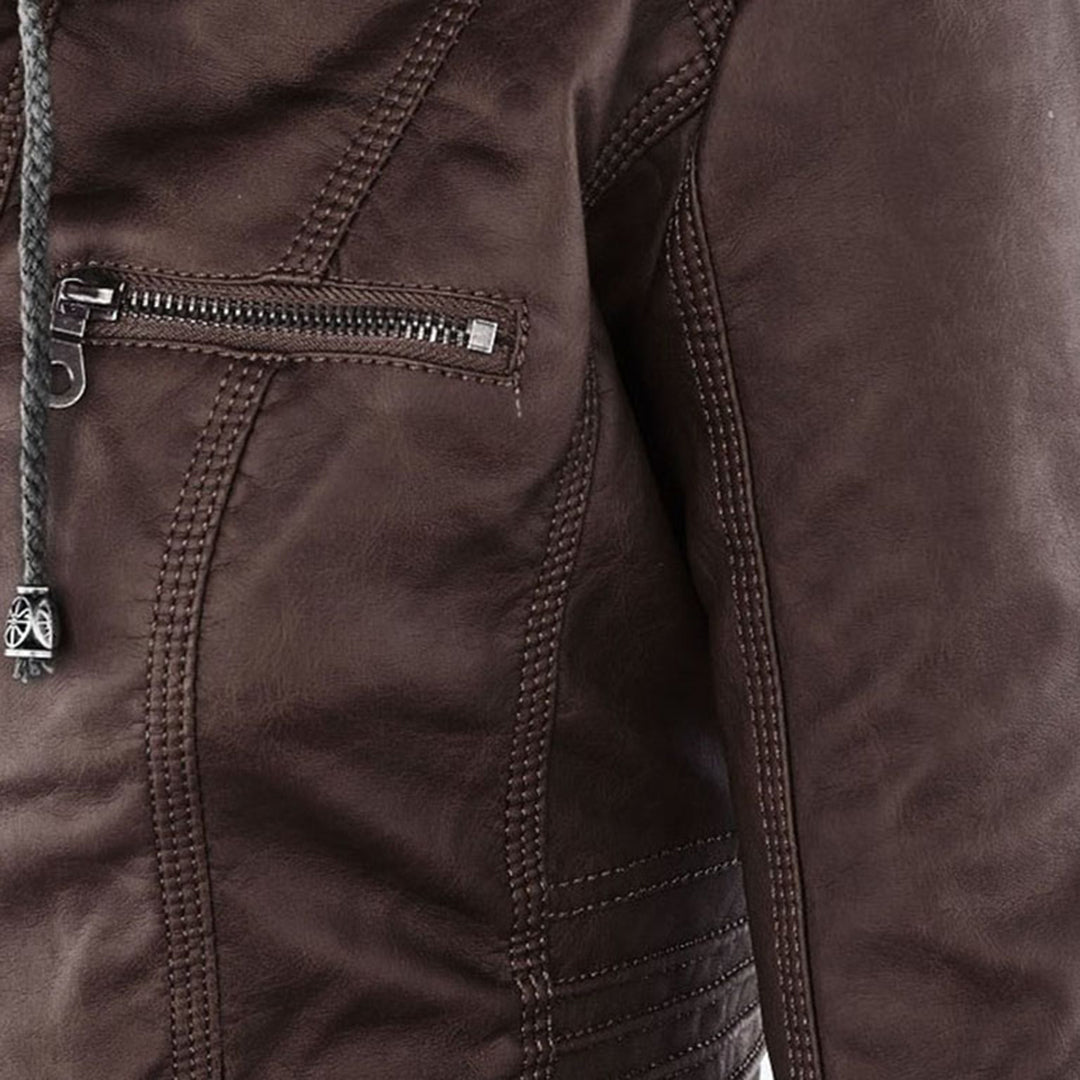 Maylis | Veste motarde à capuche