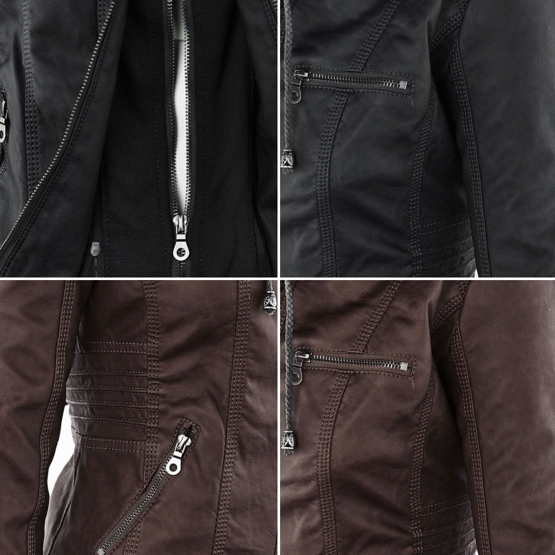 Maylis | Veste motarde à capuche