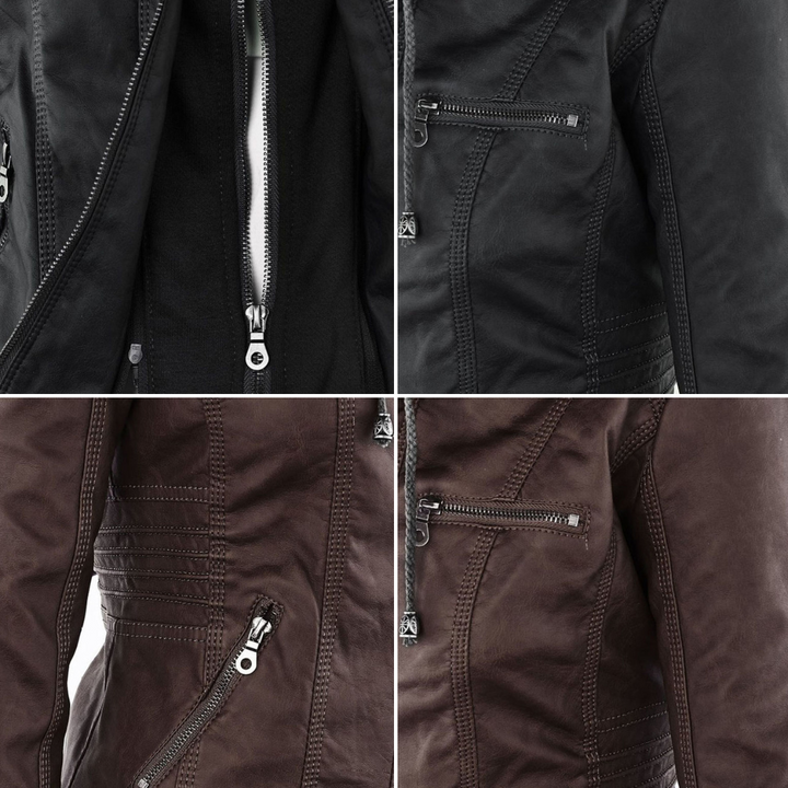 Maylis | Veste motarde à capuche