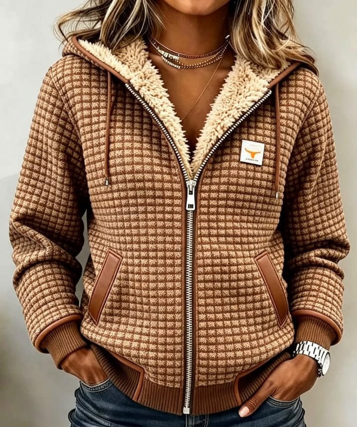 Ombeline | Veste matelassée à capuche sherpa